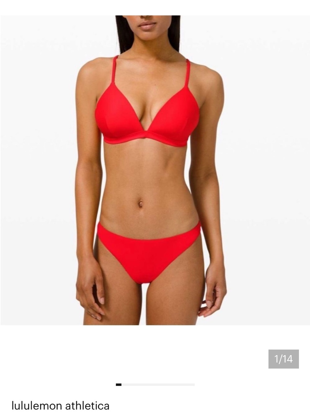 Lululemon waterside bikini top size C bottoms size 8